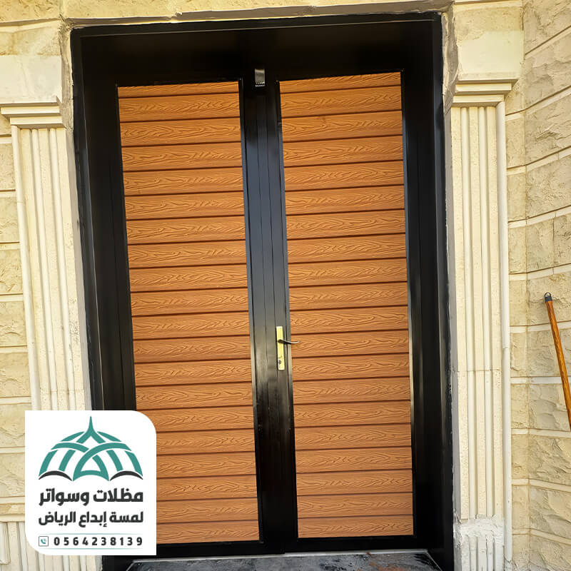 تلبيس ابواب بديل الخشب مع مؤسسة لمسىة ابداع الرياض